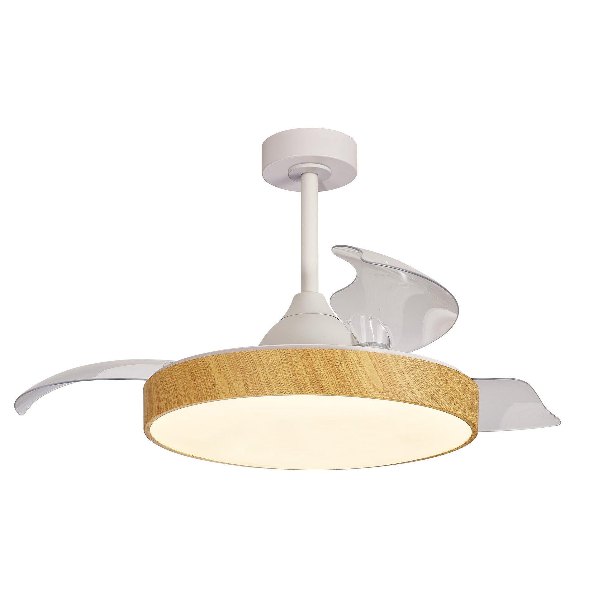 ALASKA * Ventilador Blanco/Madera LED 50W-2700K-5000K