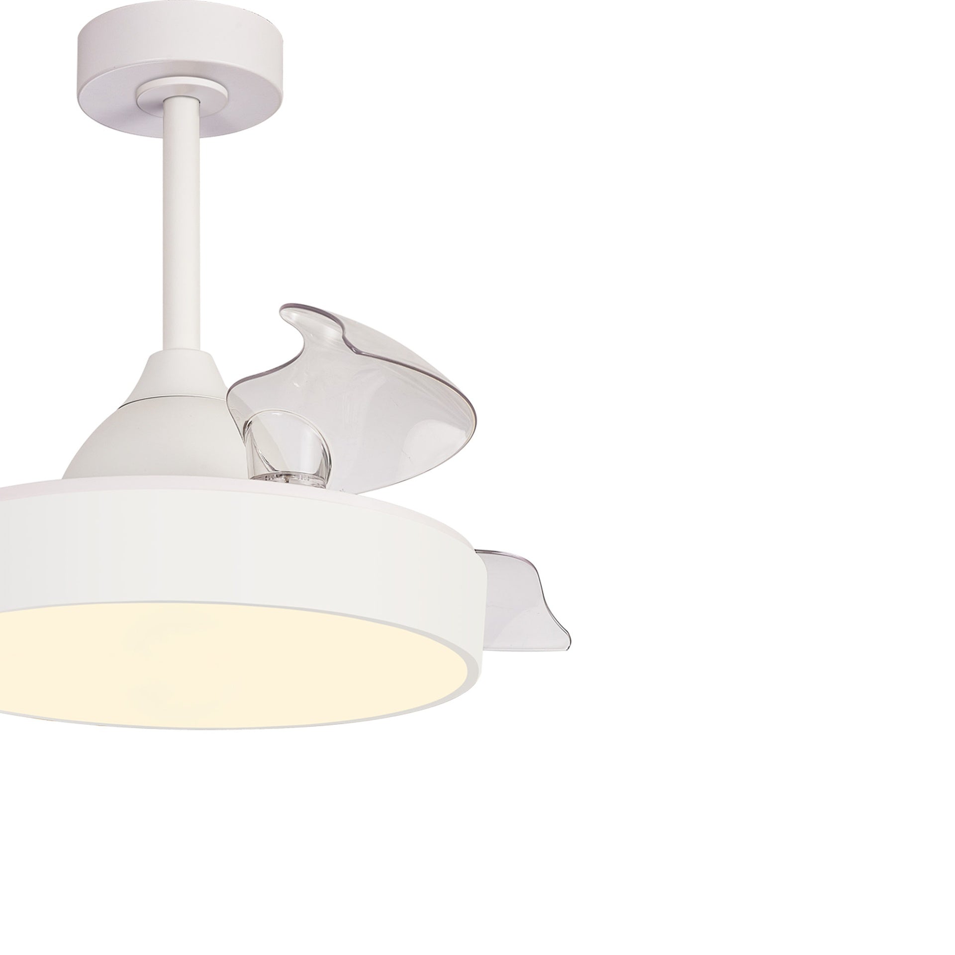 ALASKA MINI * Ventilador Blanco LED 45W-2700K-5000K