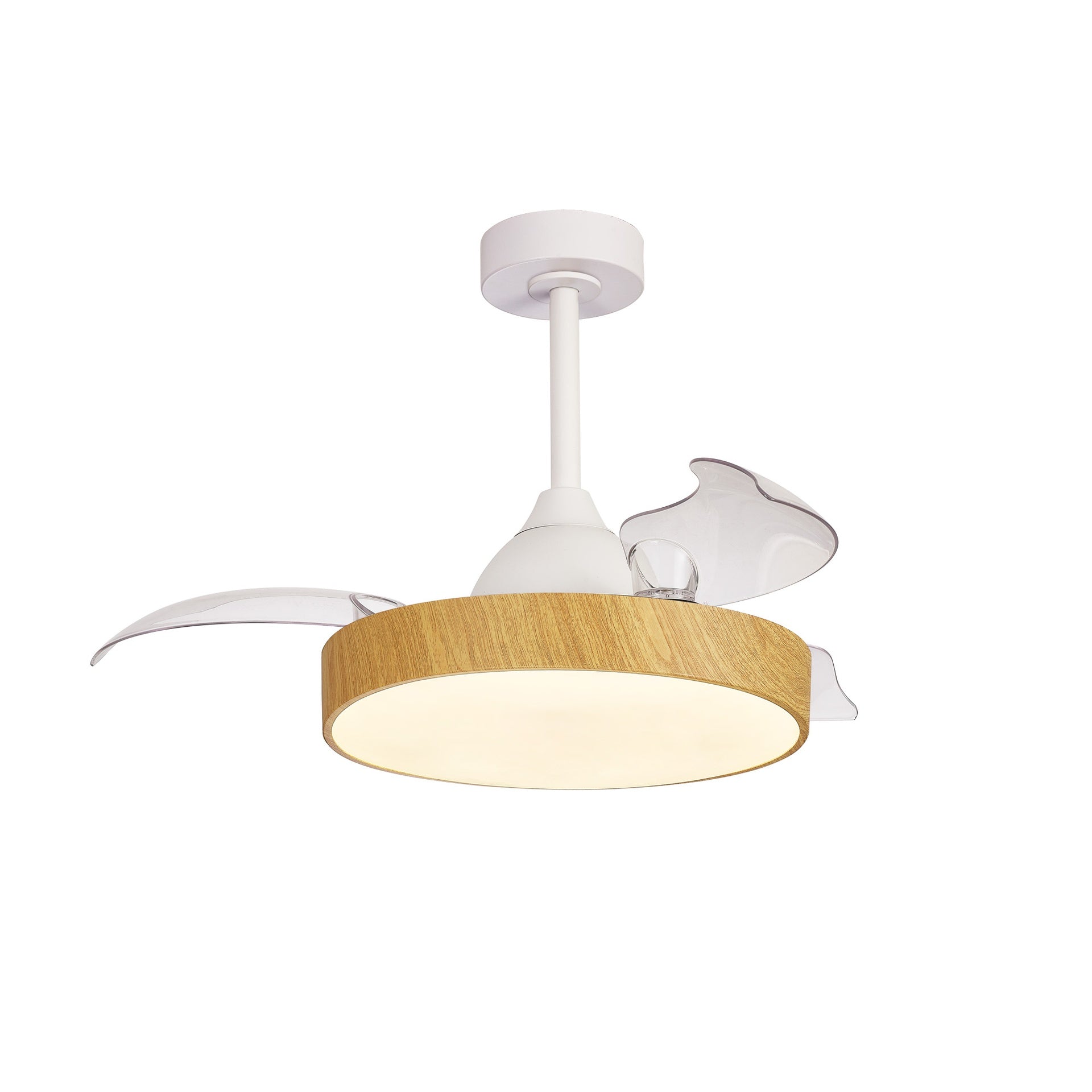 ALASKA MINI * Ventilador Blanco/madera LED 45W-2700K-5000K