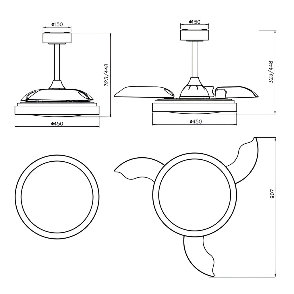 ***DES*** SIBERIA * Plafon / Ventilador - Blanco D43