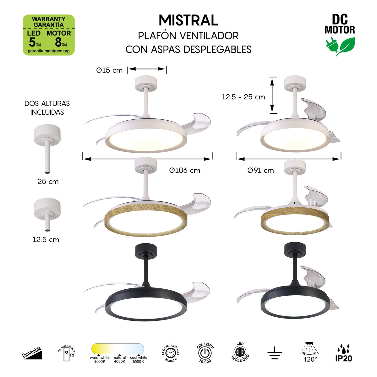 MISTRAL FAN * Plafon / Ventilador - Blanco