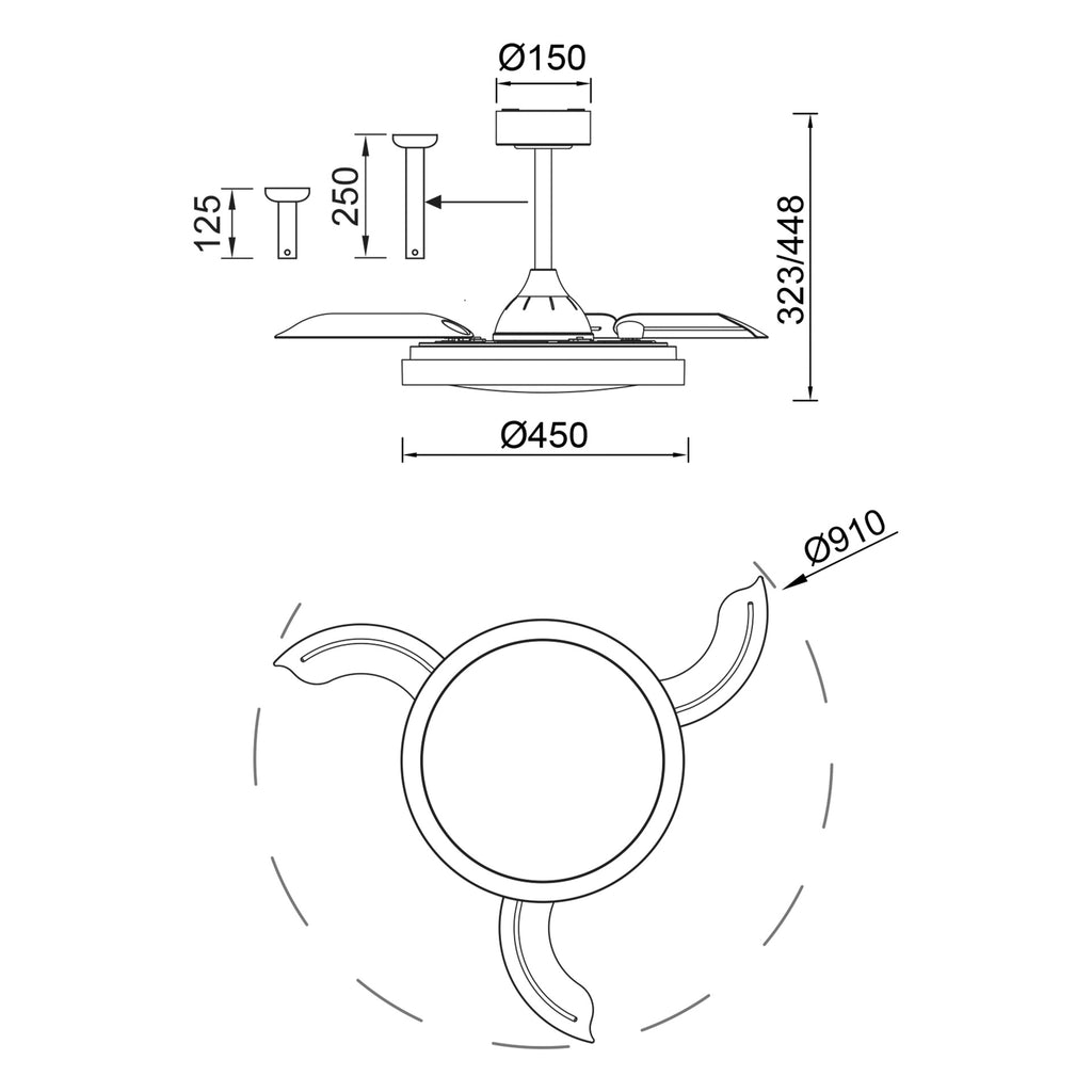 MISTRAL MINI FAN * Plafon / Ventilador - Blanco