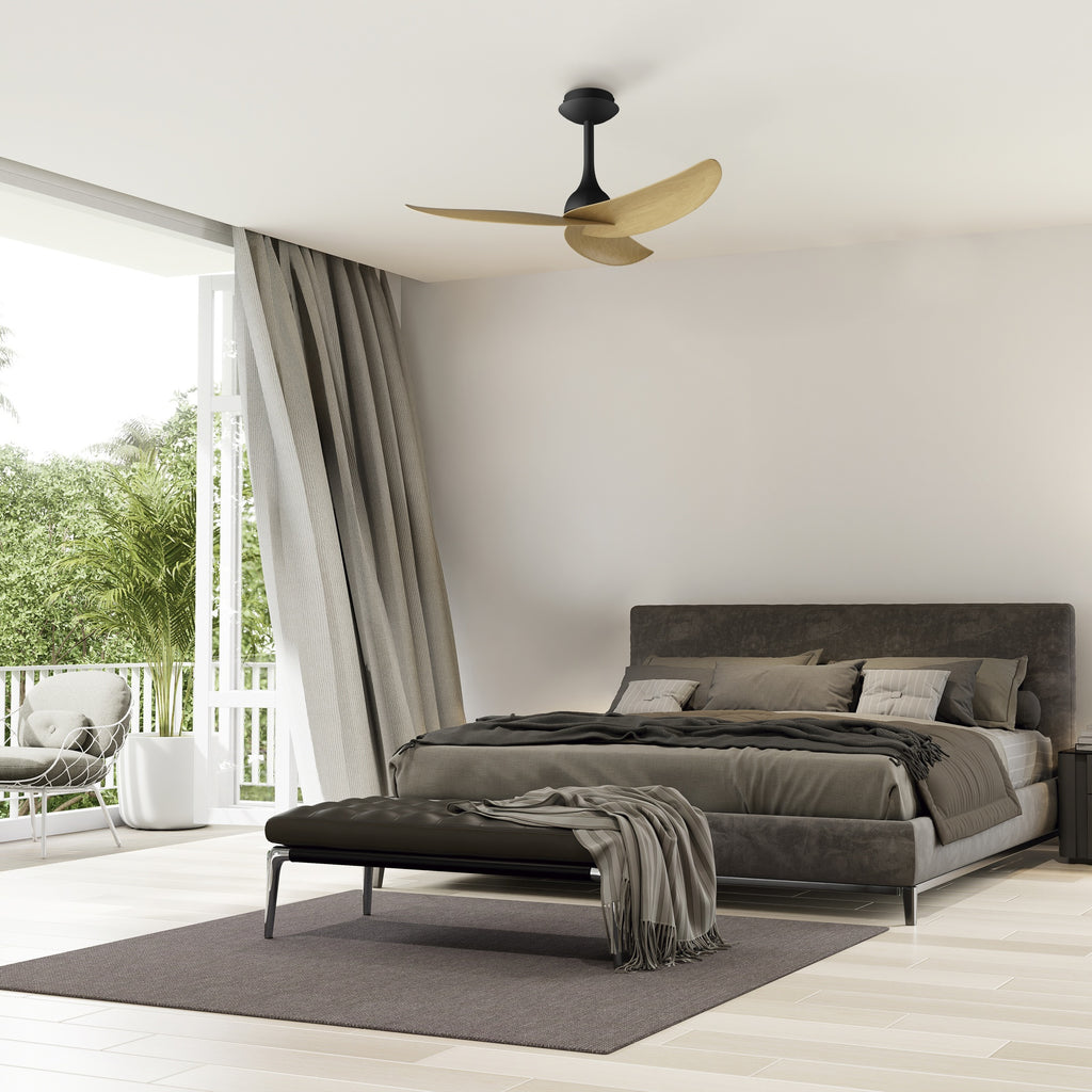 IPANEMA * VENTILADOR - NEGRO+MADERA - 3 PALAS