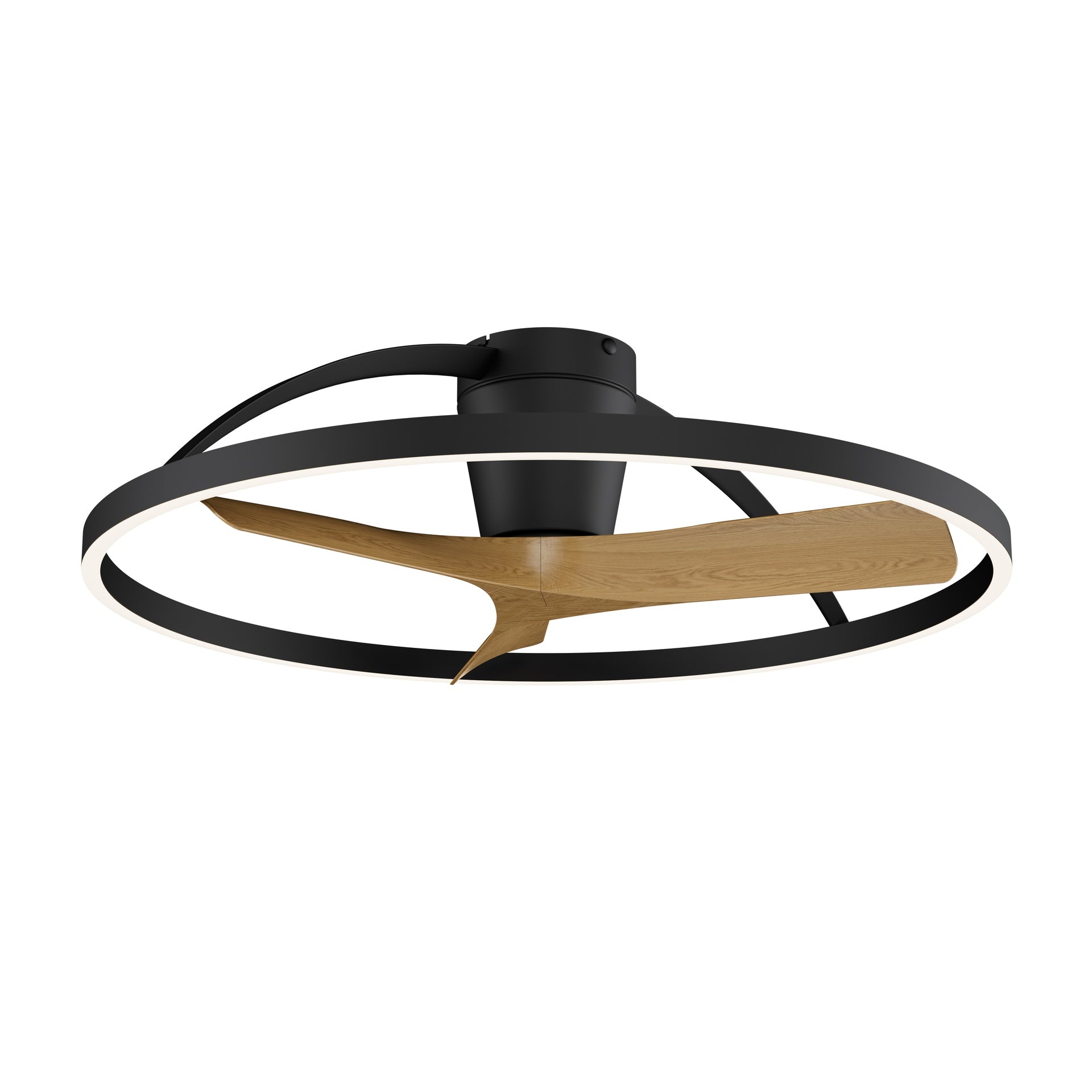 NEPAL II * VENTILADOR / PLAFON LED - NEGRO+MADERA