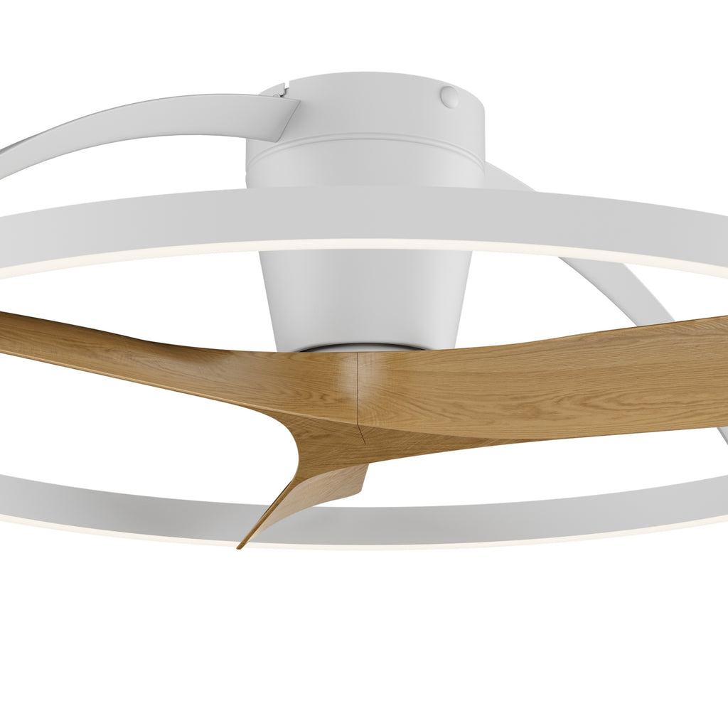 NEPAL II * VENTILADOR / PLAFON LED - BLANCO / MADERA