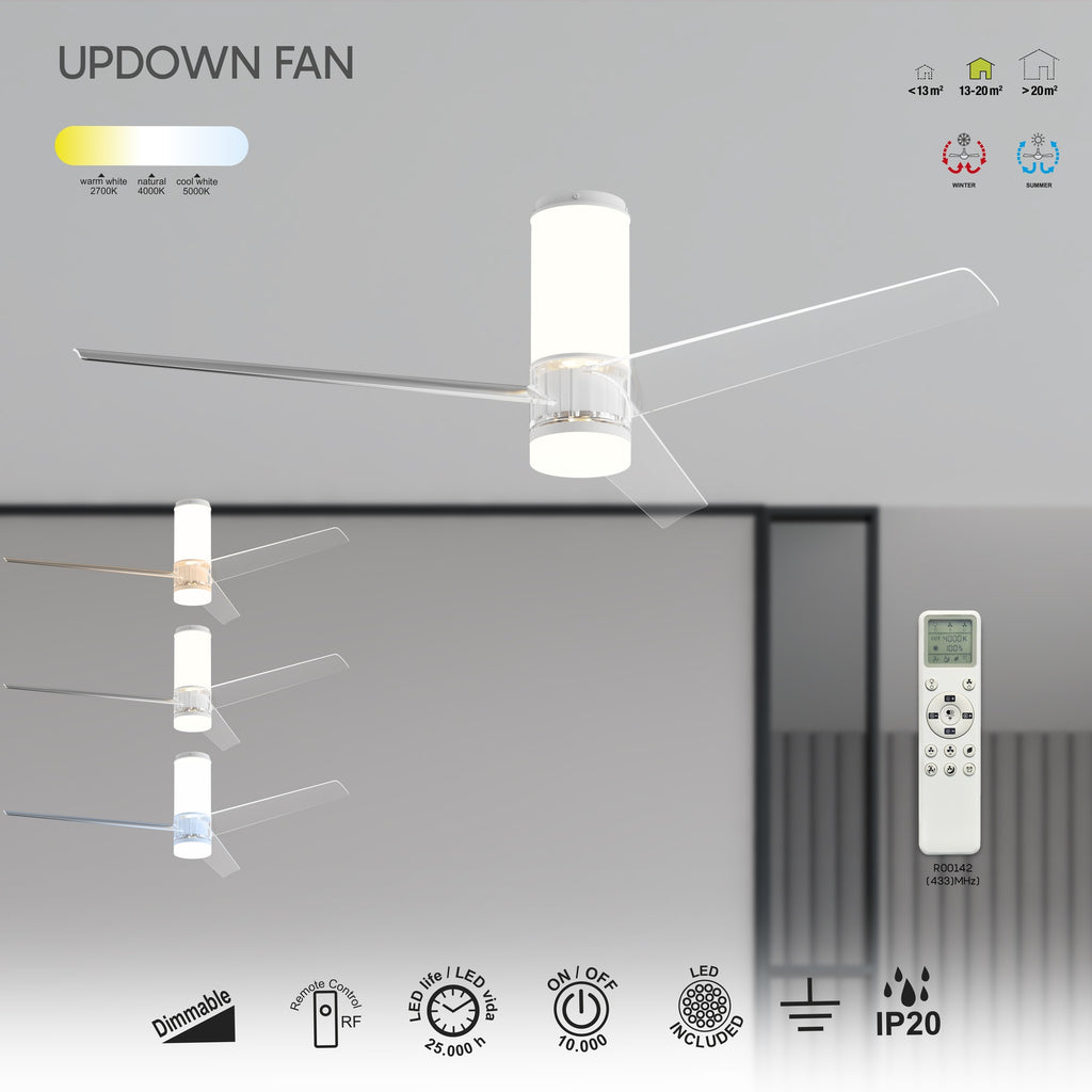 UP AND DOWN FAN * PLAFON / VENTILADOR - BLANCO