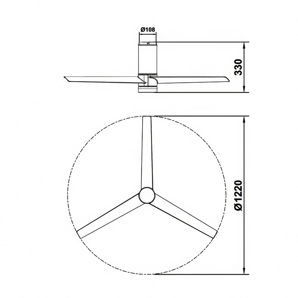 UP AND DOWN FAN * PLAFON / VENTILADOR - BLANCO