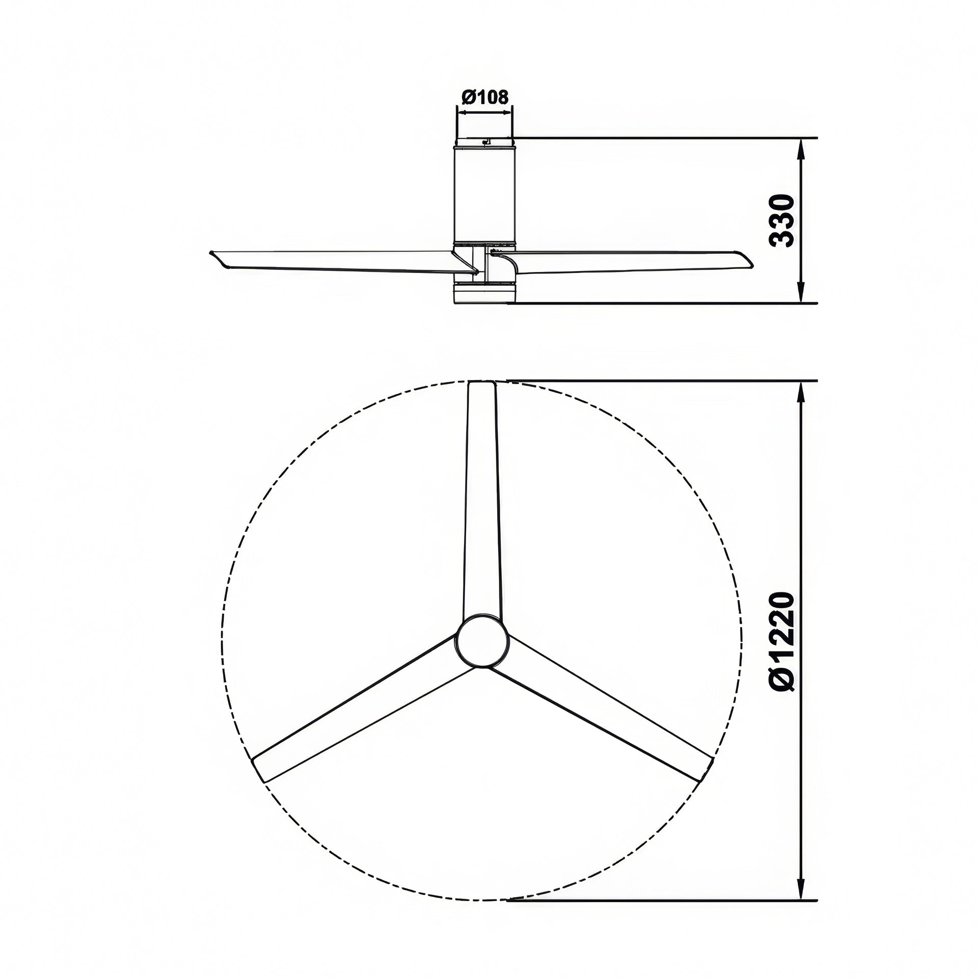 UP AND DOWN FAN * PLAFON / VENTILADOR - BLANCO