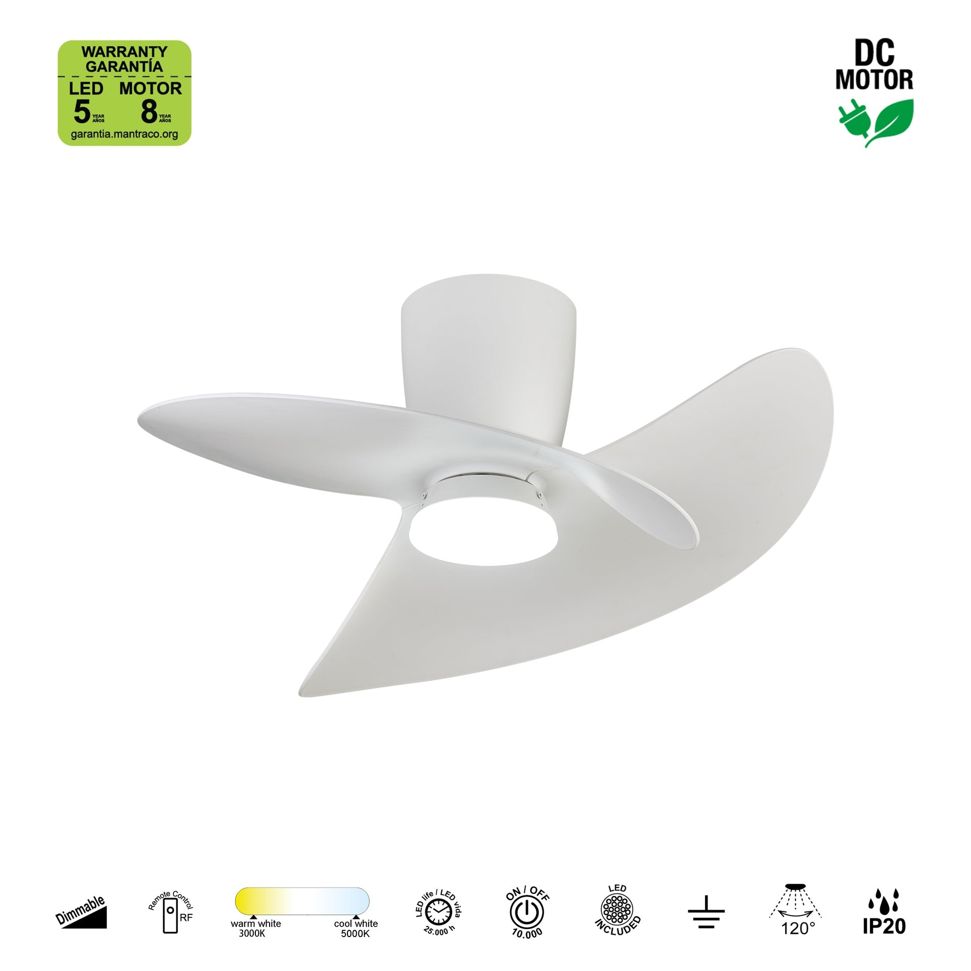 ONA * PLAFON / VENTILADOR - BLANCO