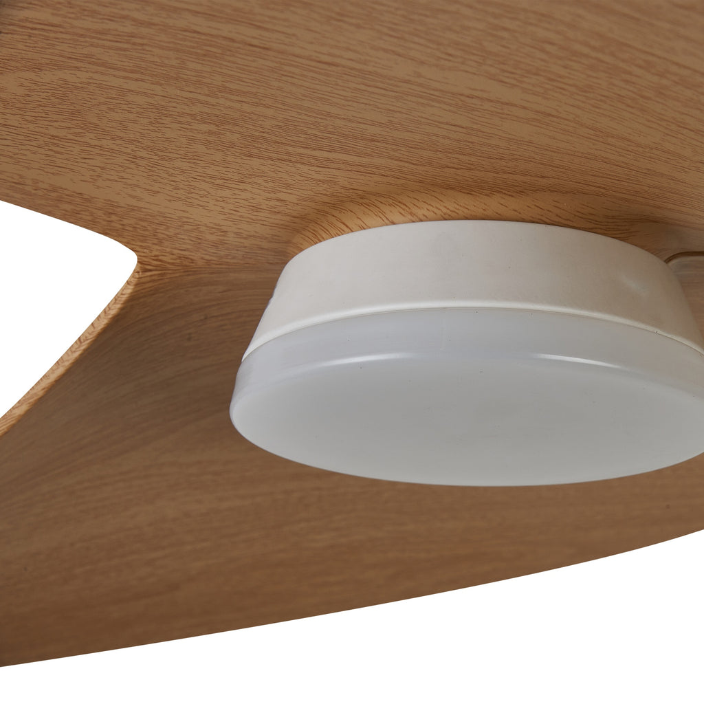 ONA * PLAFON / VENTILADOR - BLANCO-MADERA