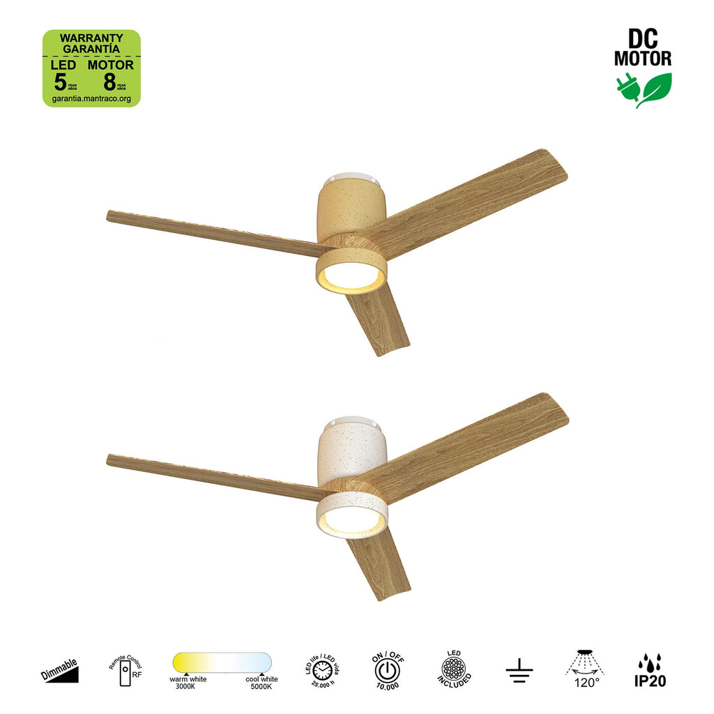 CERAMICA M * PLAFÓN / VENTILADOR - CERÁMICA BLANCA + MADERA