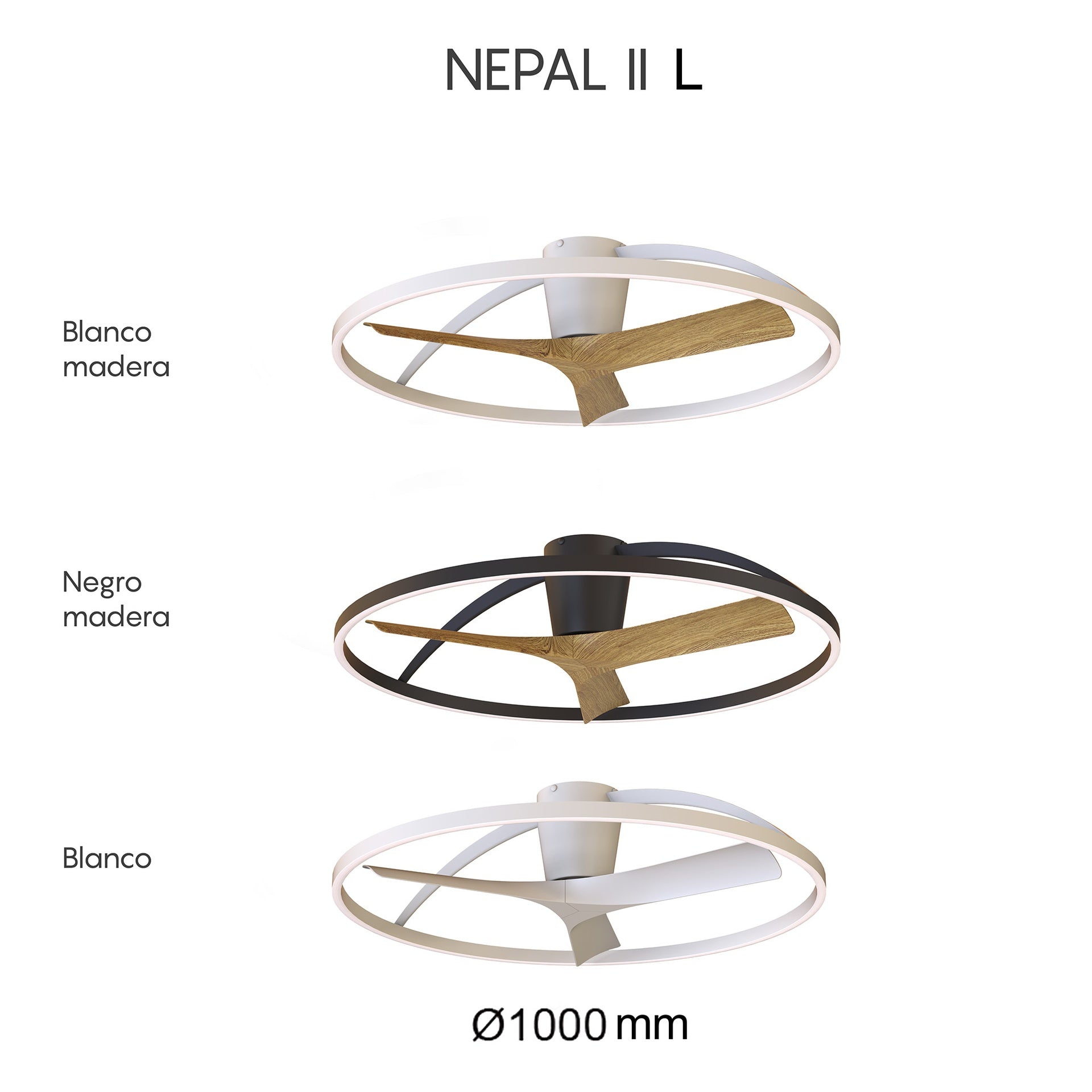 NEPAL II *PLAFON / VENTILADOR - BLANCO - GRANDE