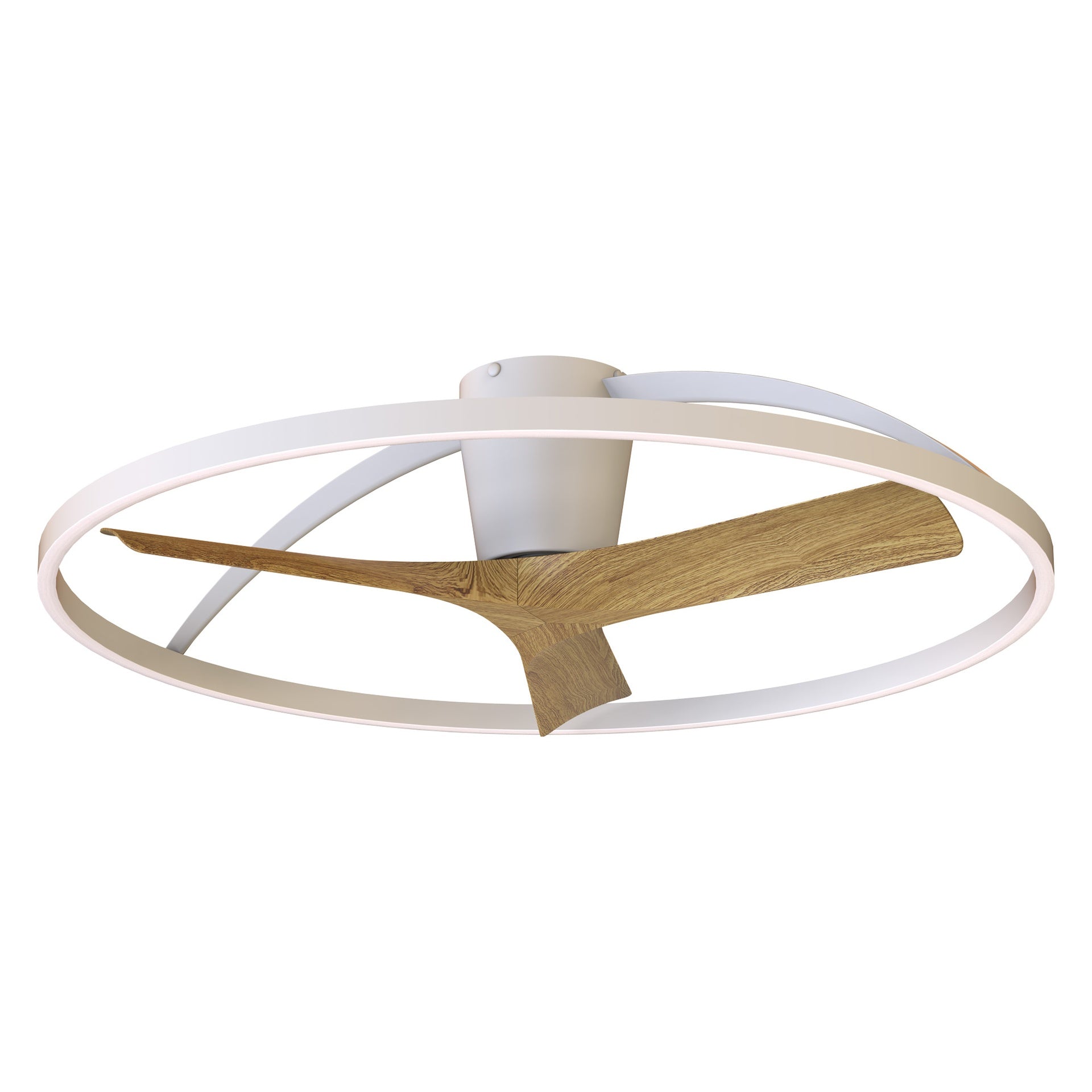 NEPAL II *PLAFON / VENTILADOR - BLANCO-MADERA - GRANDE