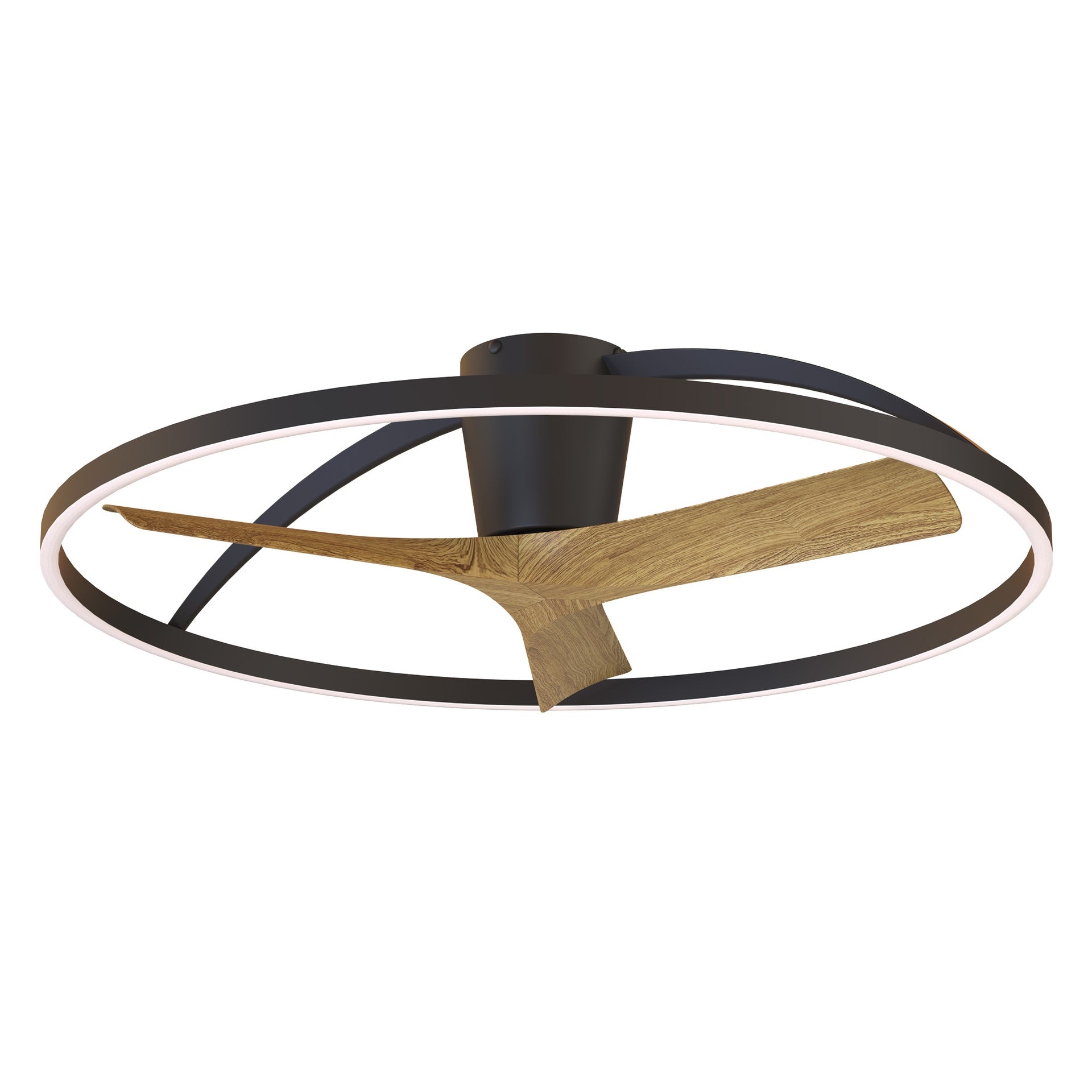 NEPAL II *PLAFON / VENTILADOR - NEGRO-MADERA - GRANDE