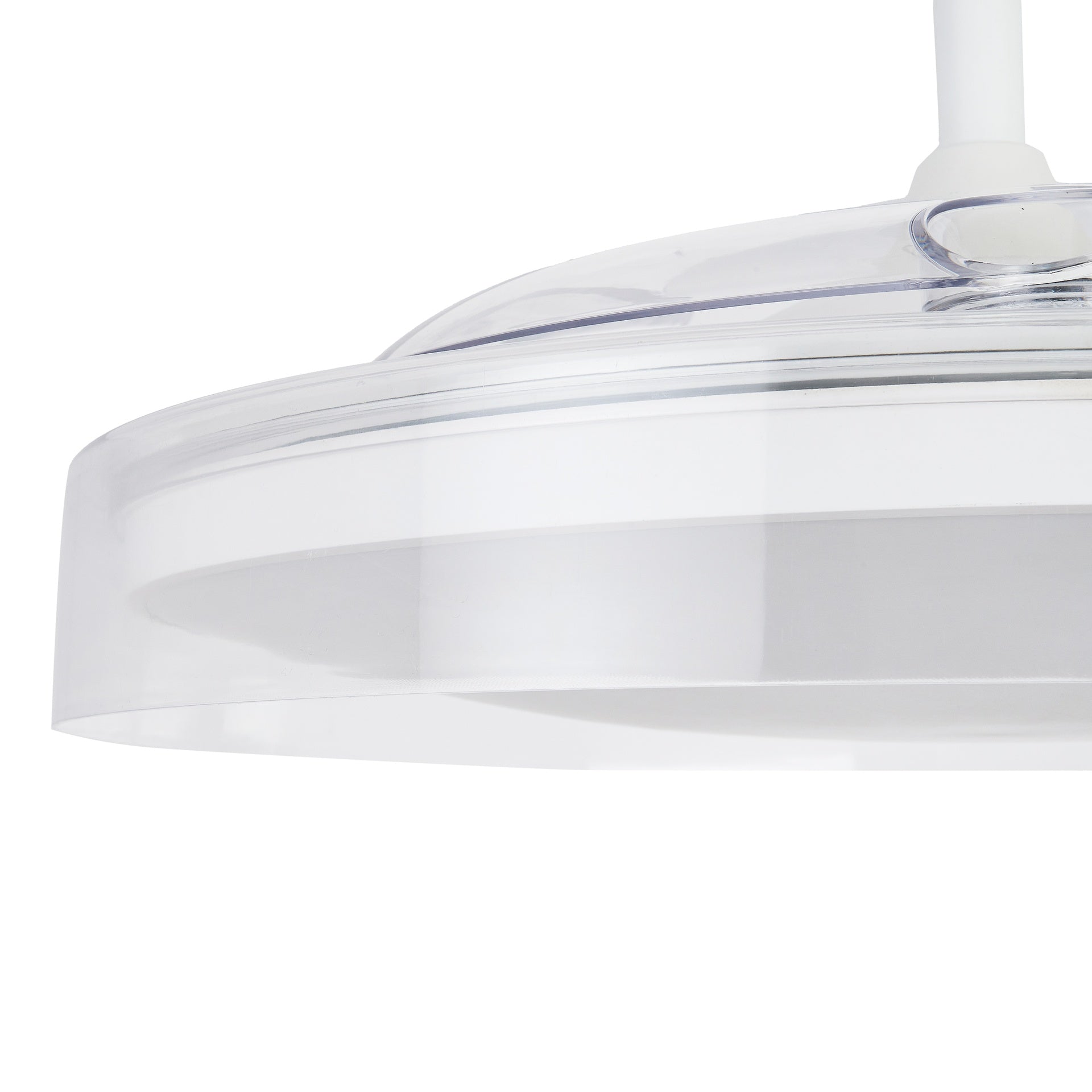 GLASS FAN * PLAFON / VENTILADOR 53 cm - BLANCO-TRANSPARENTE