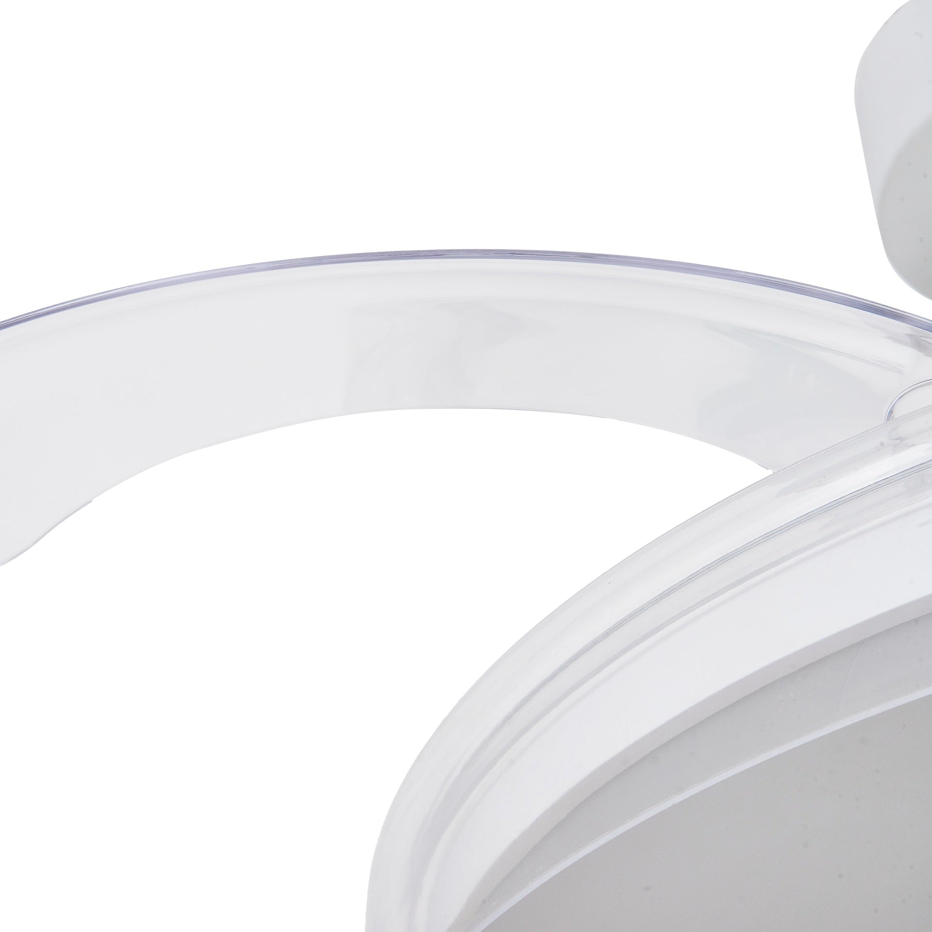 GLASS FAN * PLAFON / VENTILADOR 53 cm - BLANCO-TRANSPARENTE