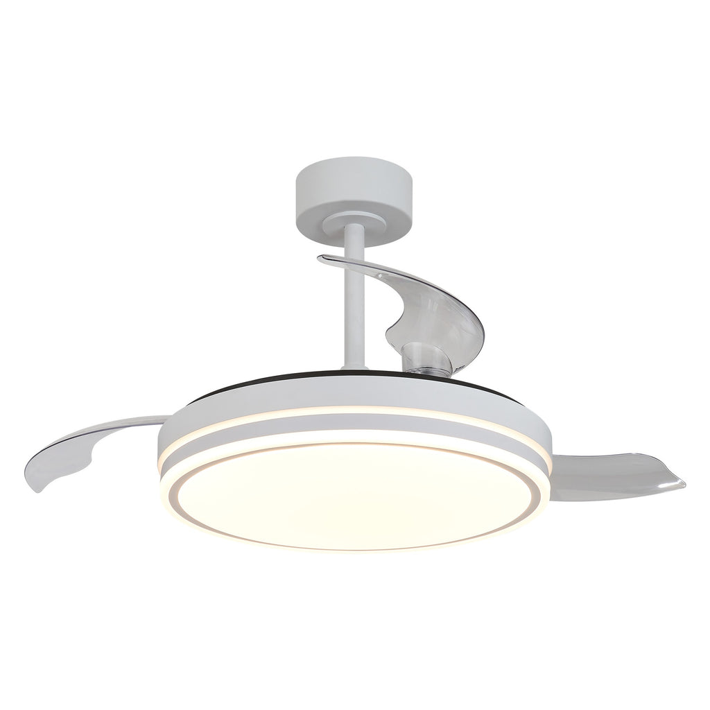 LUNA M * VENTILADOR MEDIANO LED - BLANCO